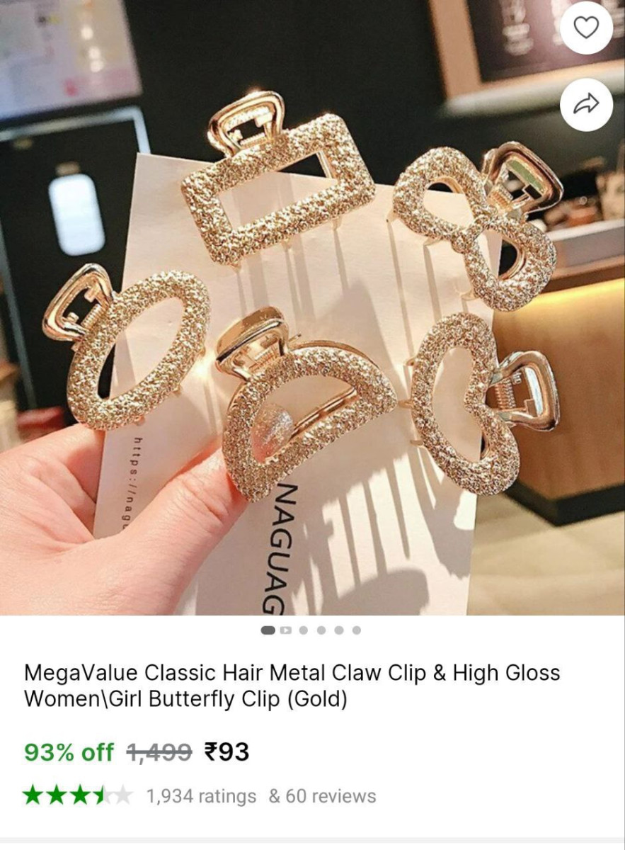 Claw Clips Pack Of 5 93