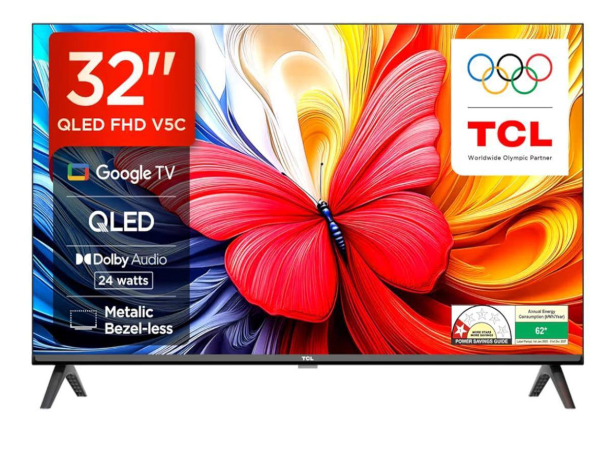 Tcl 80 Cms (32 Inches) V5c Series Full Hd Smart Qled Google Tv 32v5cdeal 10