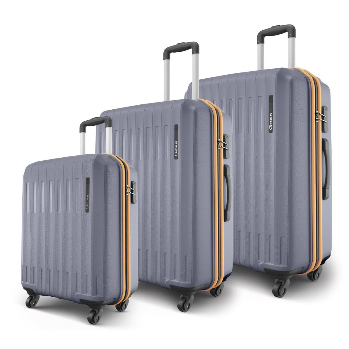 999safari Genius Set Of 3 Luggage (cabin Medium Large)