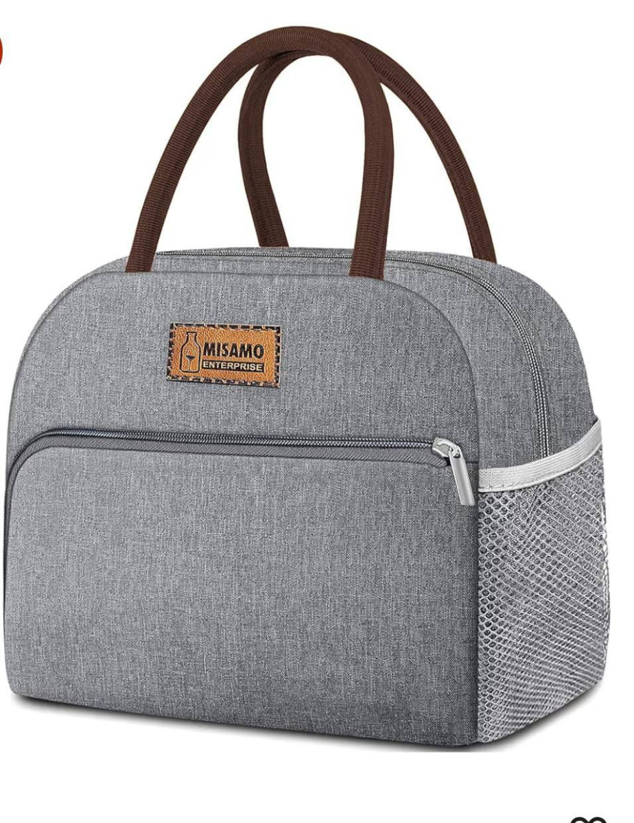 Misamo Enterprise Insulated Lunch Bag Leakproof High Capacity Greydeal 246