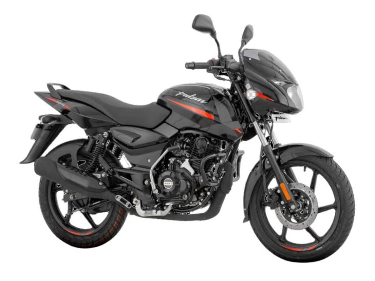 Bajaj Pulsar 125 Neon Disc Motorcycle Motorbike - Ebony Black Solar Red Dec