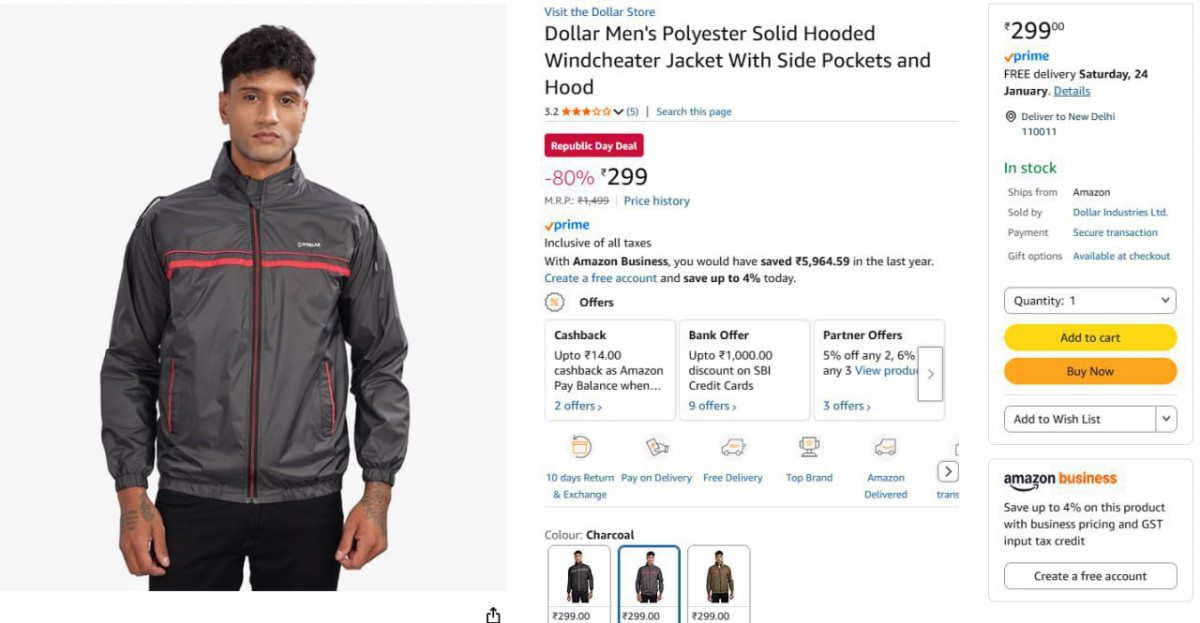 Dollar Windcheater Jacket 80 299