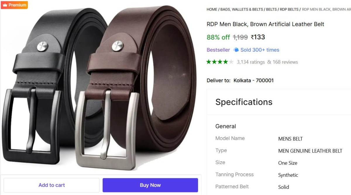 (pack Of 2) Men Artificial Leather Belt 133
