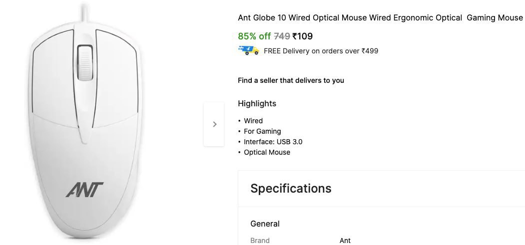 Shopsy Optical Mouse At 109 Link