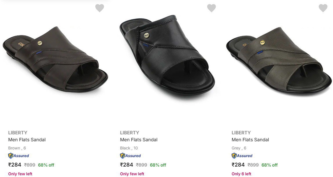 Flipkart Liberty Men S Sandals Floaters From Rs 217