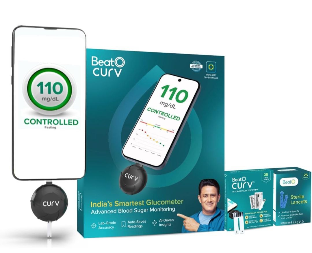 Beato Curv Sugar Test Machine 25 Strips 25 Lancets 455