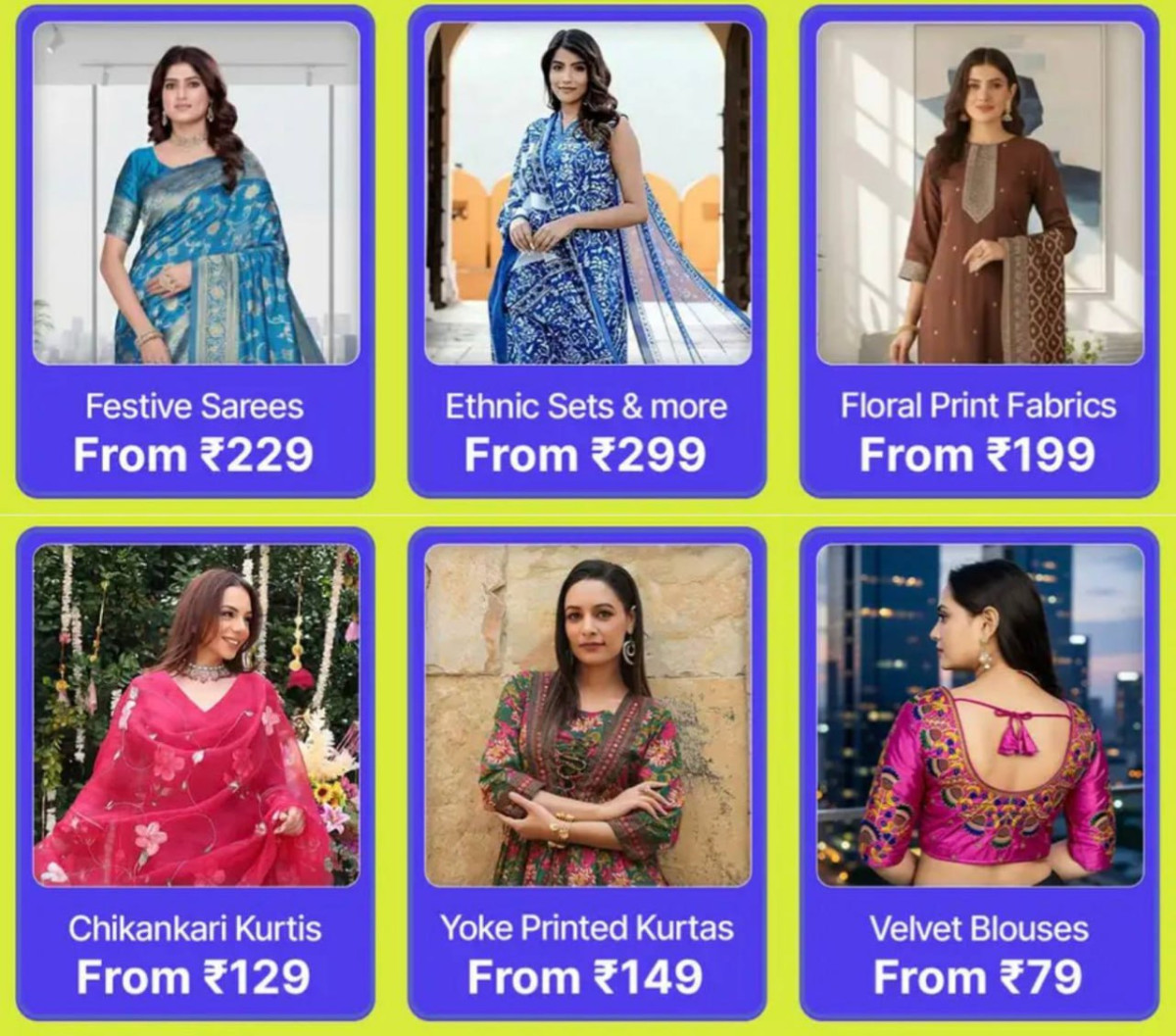 Shopsy Loot Hour Dealschikankari Kurta From 116 Yoke Printed Kurta From 122