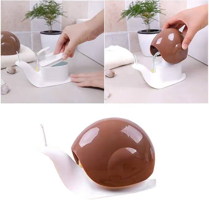 Finner Snail-shape Liquid Soap Dispenser-200ml Portable Snail Shape Liquid 
