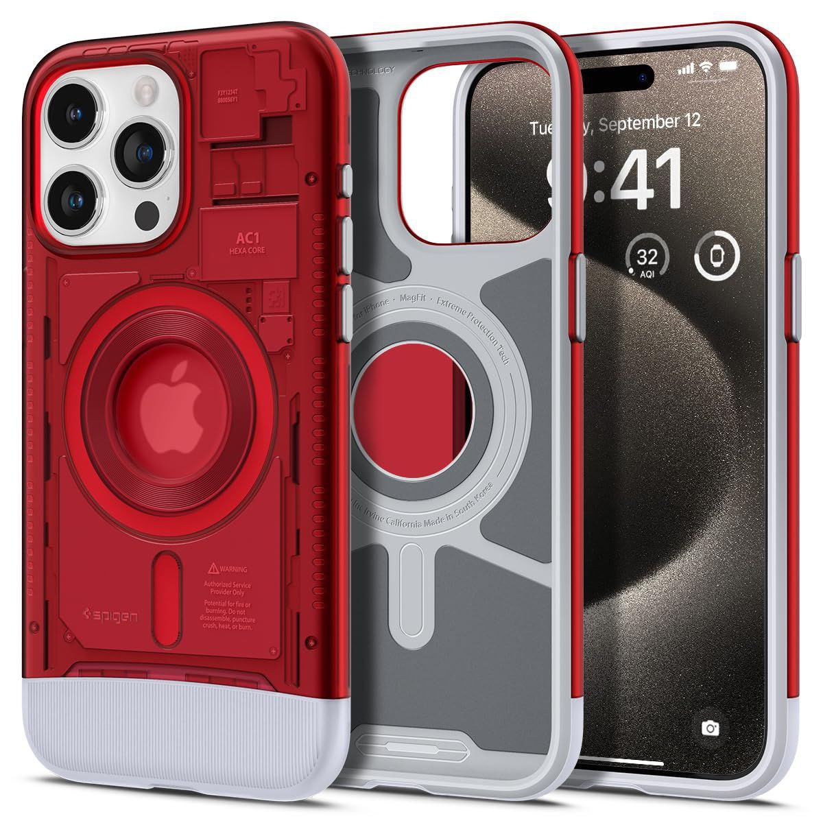 Grab 999spigen Classic C1 Magfit Back Cover Case Compatible With Iphone 15 