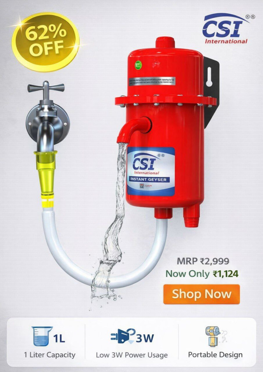 L Instant Water Portable Heater Geyser 1124more -