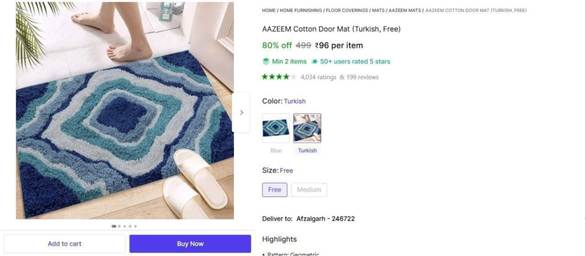 Cotton Door Mat At Rs 96min 2 Qty More Deals Click Here Must Read
