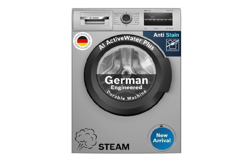 Bosch 8 Kg 5 Star Ai Active Water Anti-tangle Steam Anti Bacterial Anti-wri