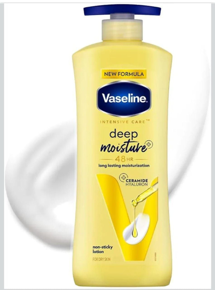 Vaseline Deep Moisture Body Lotion For Dry Skin Cushion Soft Skin With Cera