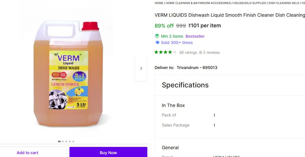 Dishwash Liquid Gel 5ltr 101min Buy 2 Qty