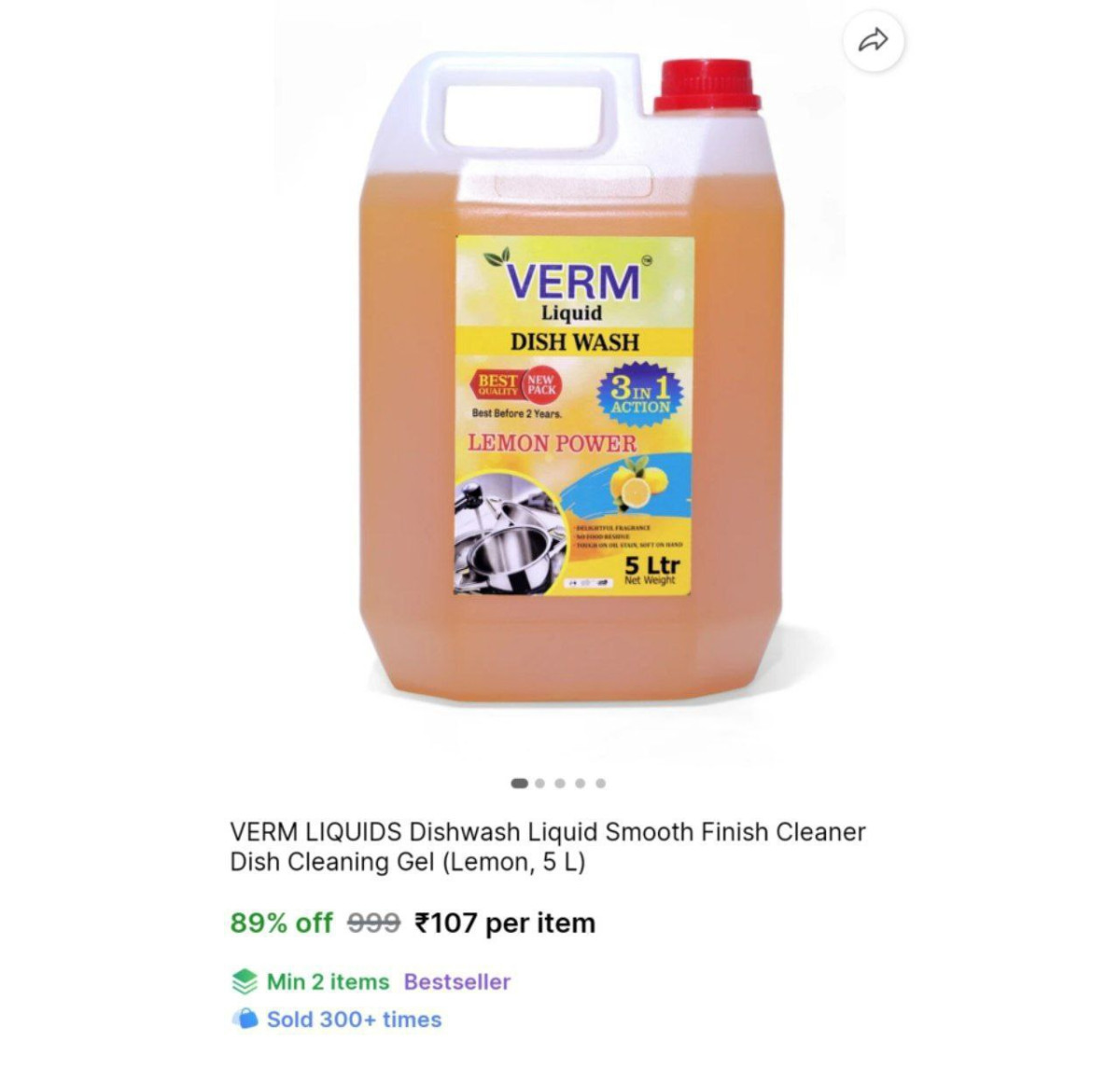 Dishwash Liquid 5l 107min Buy - 2