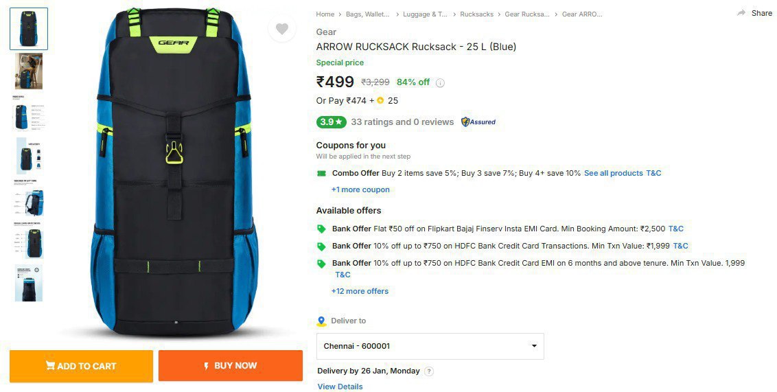 Gear Rucksack 499 Click Here To Join All Deals