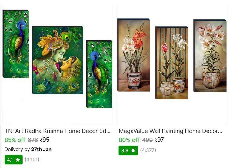 Wall Painting Pack Of 3 From 95