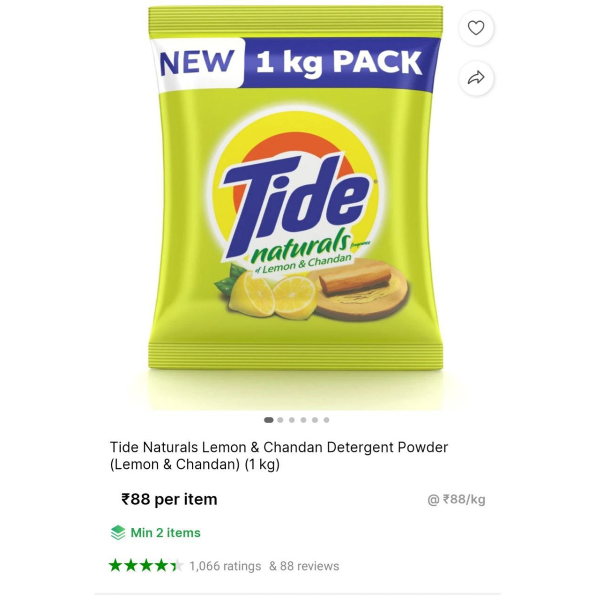 Tide Detergent 88 Min Buy - 2