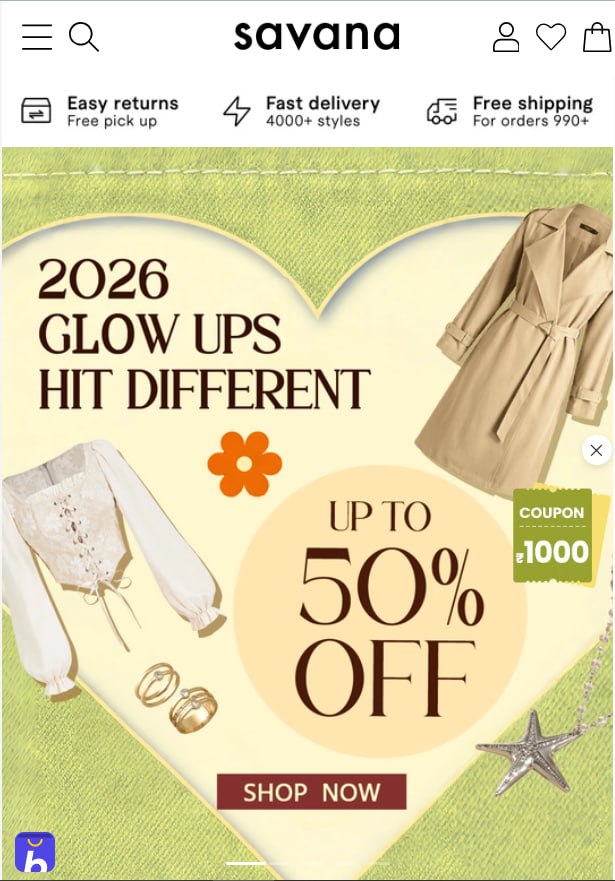 Savana Sale Alert 2026 Glow Ups Hit Different Up To 50 On Trendy Styles Ext