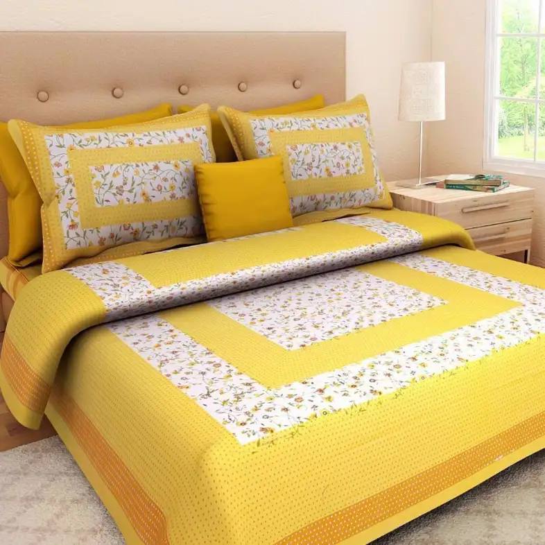 Navkar Creation 144 Tc Cotton Double Floral Bedsheet (pack Of 1 Multicolor)
