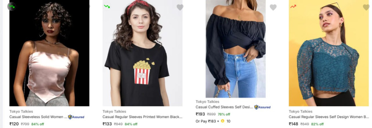 91 - Tokyo Talkies Women S Clothingstarting Rs 120