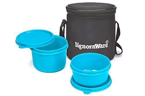 Signoraware Executive Plastic Small Lunch Box Set With Bag
