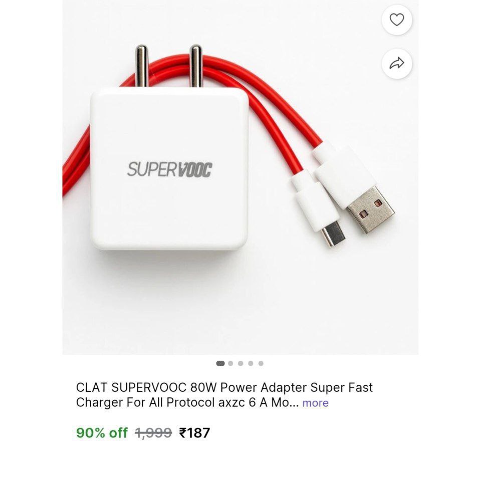 Supervooc 80w Power Mobile Charger 187