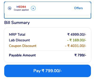 Medibuddy Loot Flat 4 200 On Complete Health Package At Rs 799 Full Body Ch