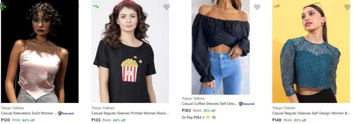 Flipkart 91 - Tokyo Talkies Women S Clothing Starting From Rs 120