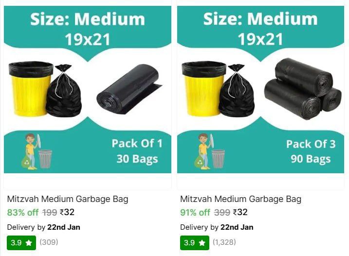 Garbage Bags Starts From 32