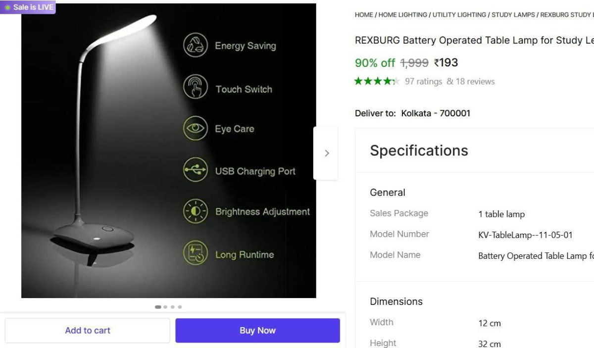 Rechargeable Study Lamp 193