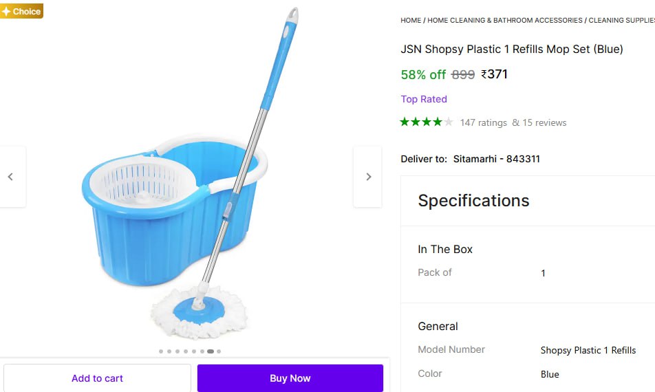 Floor Cleaning Mop Set 371