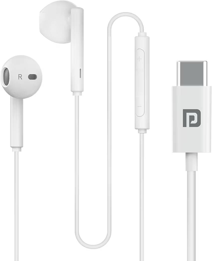 Portronics Conch Theta C In Ear Type C Wired Earphones With In Line Hd Mic 