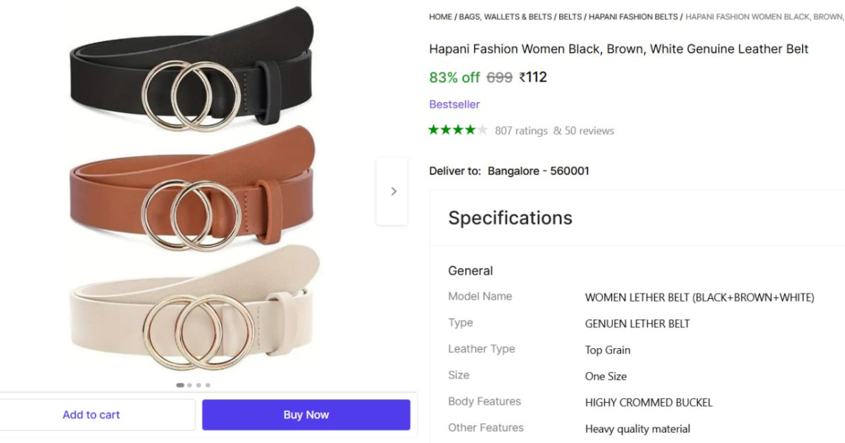 Pack Of 3 Women Belts 112