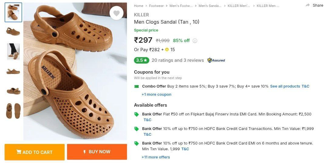 Killer Men Clogs Sandal 297 Click Here To Join All Deals