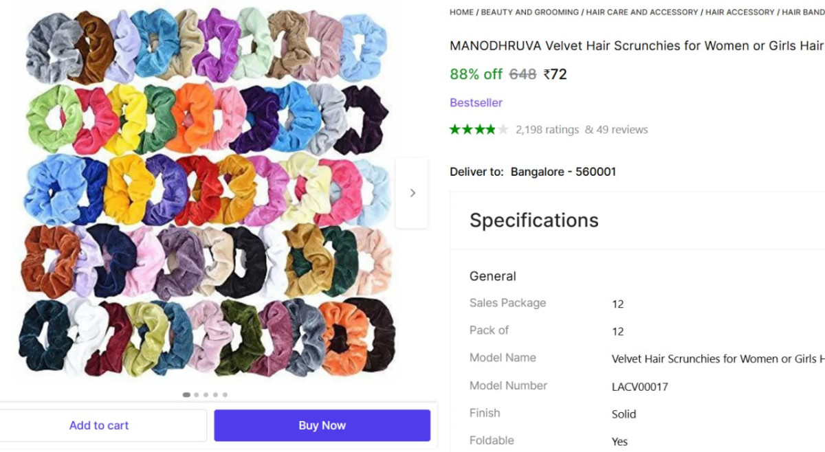 Pack Of 12 Scrunchies 72