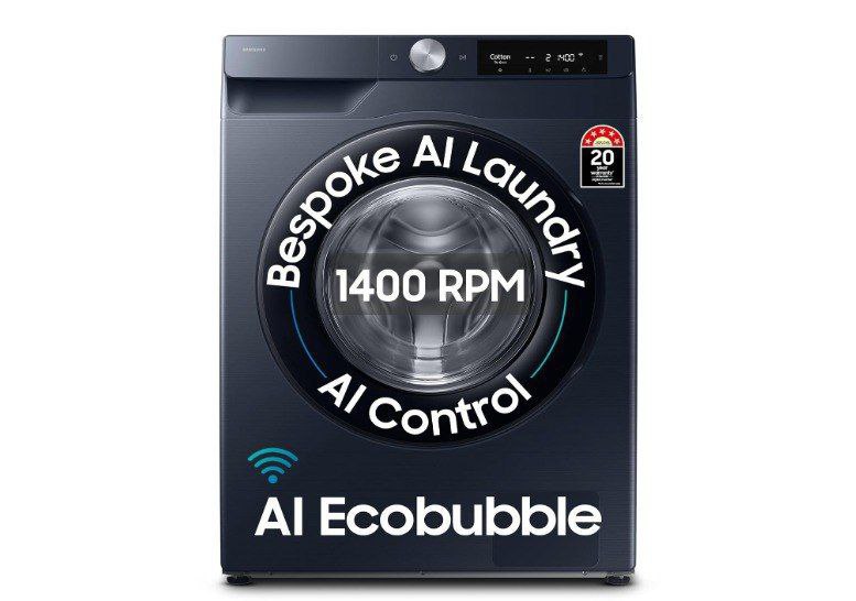 Samsung 12 Kg 5star Ai Control Ai Ecobubble Super Speed Wi-fi Hygiene Steam