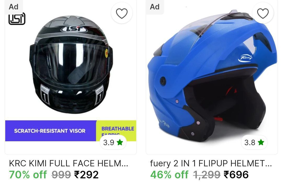 Shopsy Helmet Starts From 292