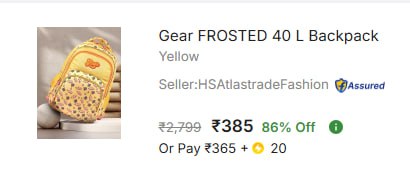 - Gear Large 40 L Backpack Frosted At Rs 385 Master Link -