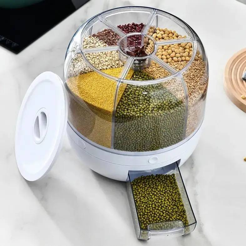 Myoz Polypropylene Cereal Dispenser - 6 Kg (white) 1 129