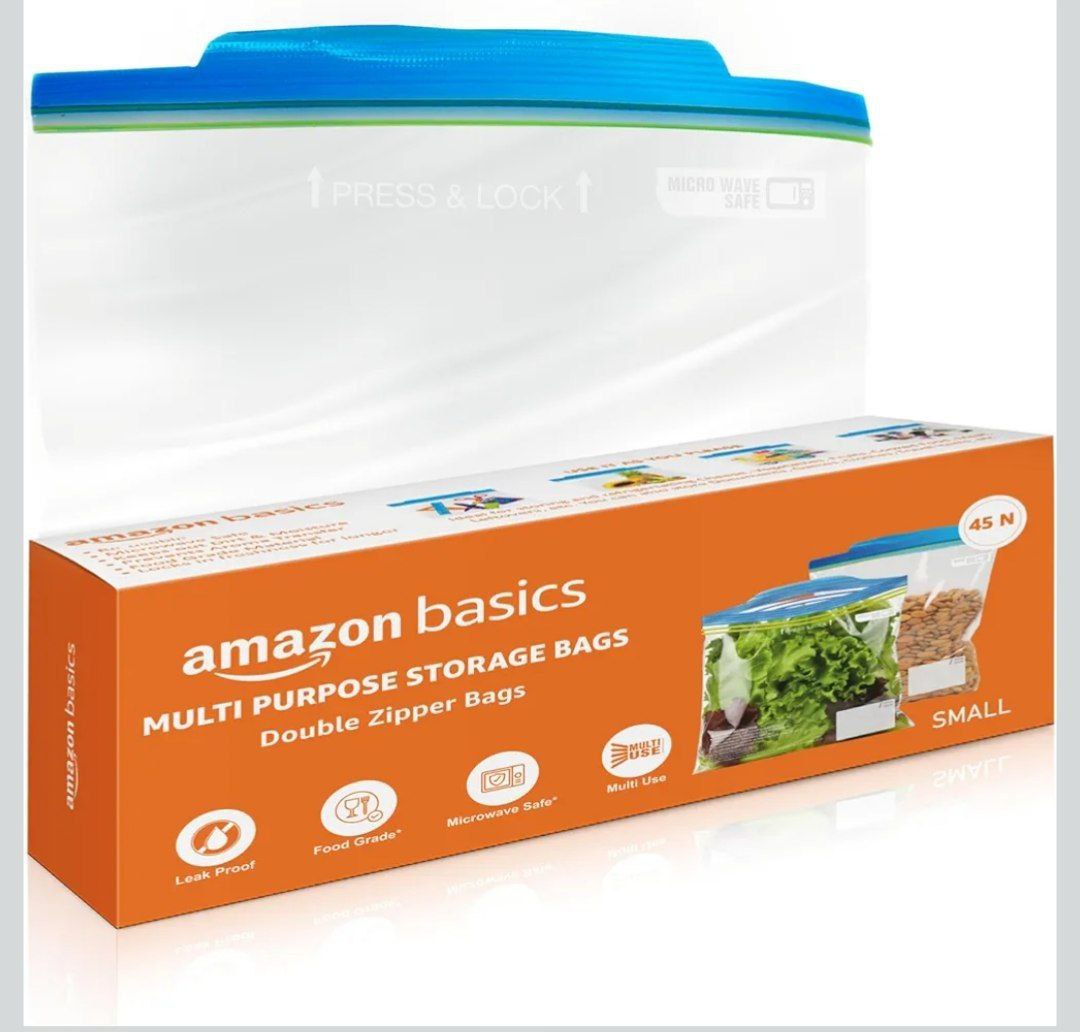 Multipurpose Zip Lock Storage Bags 45 Count Small 21 3 X 18 Cm 208