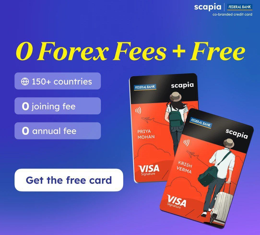 Lifetime Scapia Federal Credit Card Get Unlimited Airport Lounge Accessfree