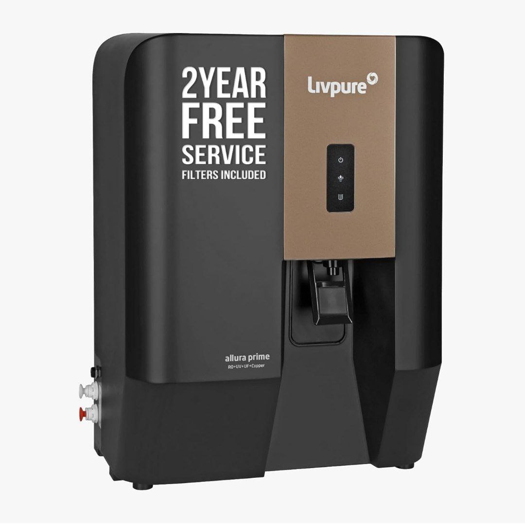 Livpure Allura Prime Water Purifier Ro Uv Uf Copper Alkaline Zero Cost For 