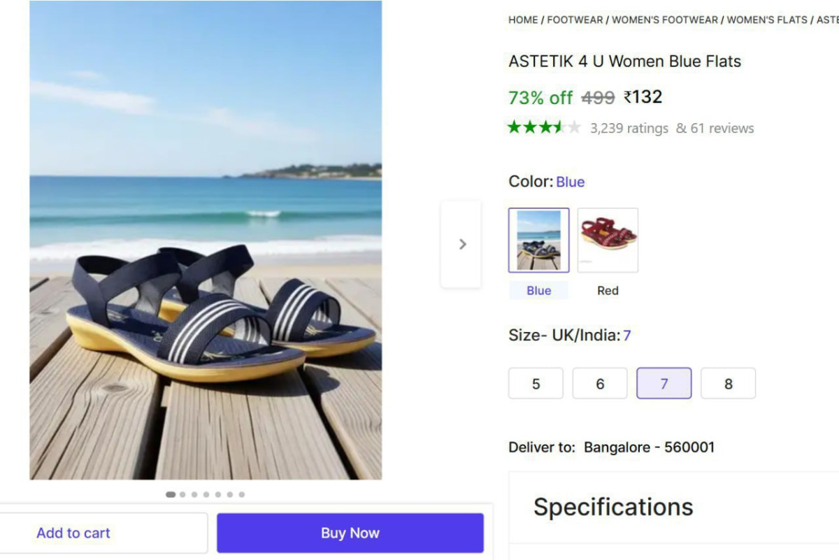 Stylish Womens Blue Sandals 132