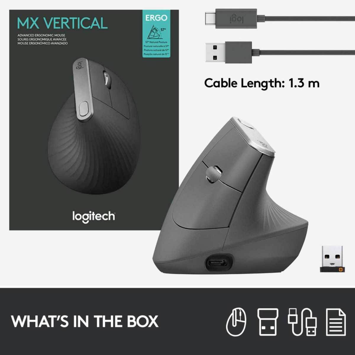 Logitech Mx Vertical Wireless Mouse With Adobe Subscription 3354 Apply 500 