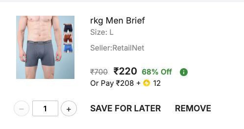 Pack Of 4 Solid Men Trunk By Dollar 220each At 55 Pc