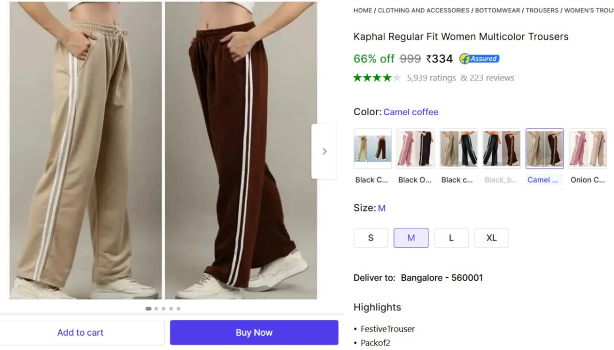 Women Regular Fit Trousers (pack Of 2) 334