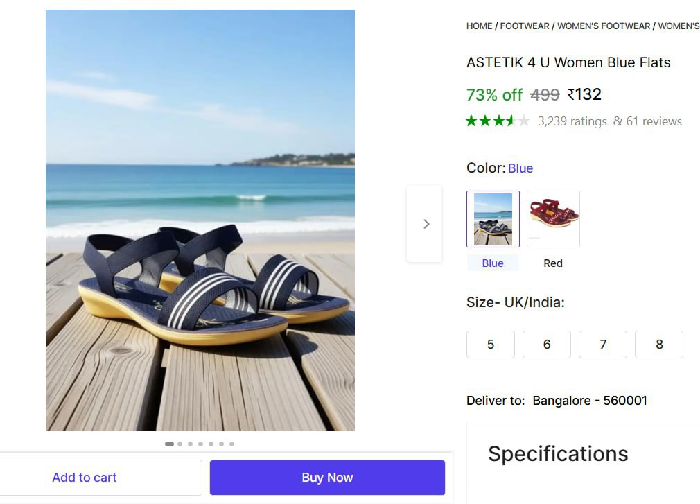 Shopsy Stylish Blue Sandals 132