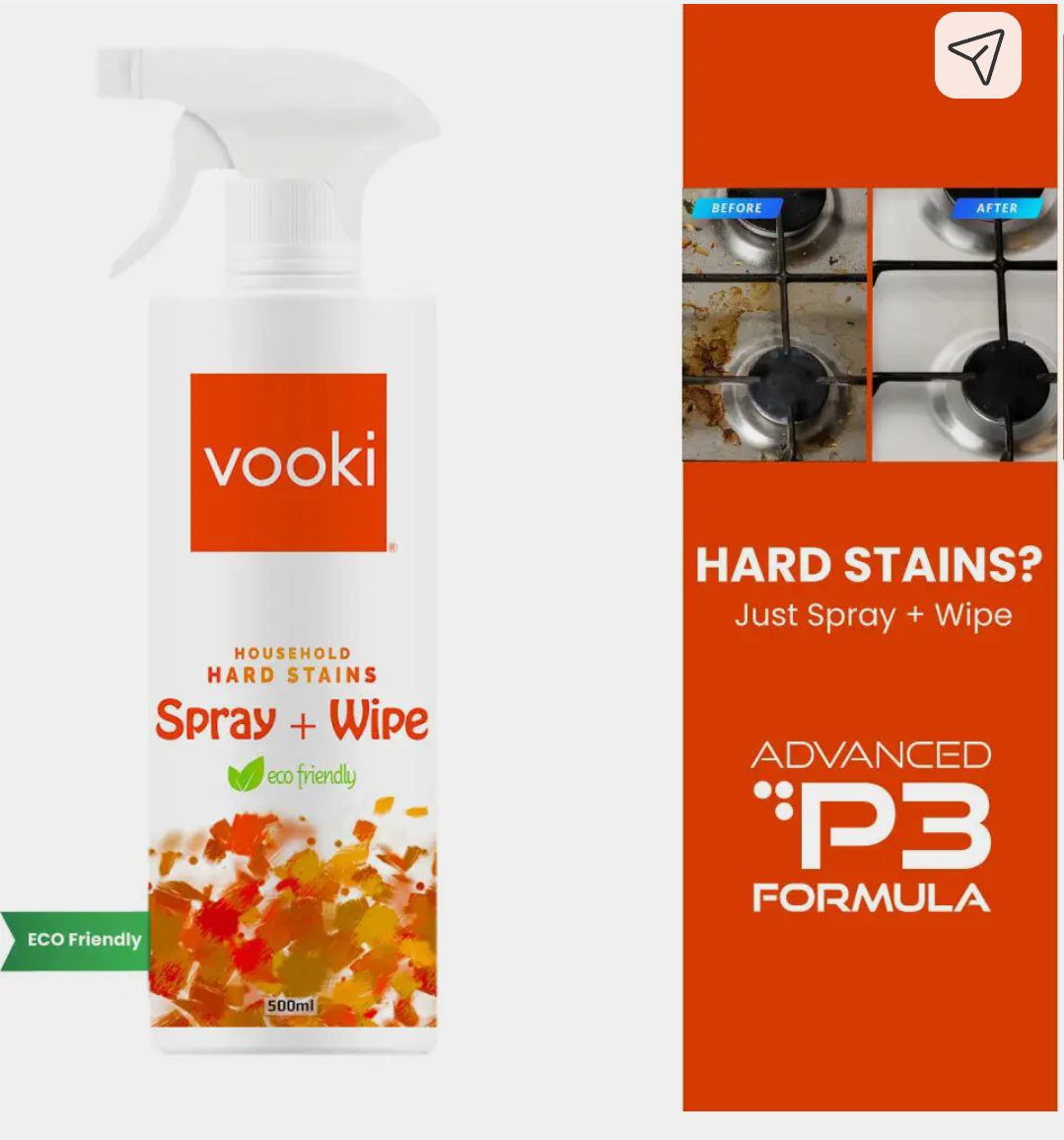 Flipkart Vooki Hard Stain Remover Spray Wipe 500 Ml 198