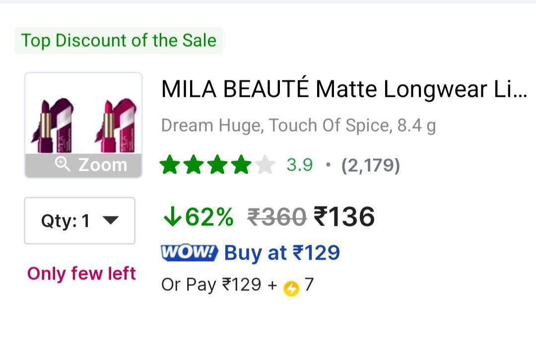 Loot Mila Beaute Matte Lipstick Combo (pack Of 2) 136masterlink 60 On Mila 